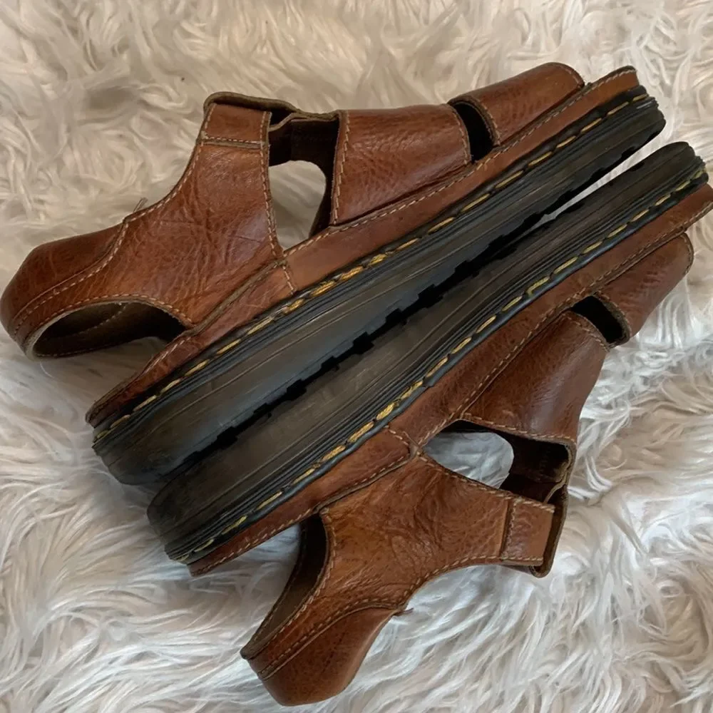DR. MARTENS pebbled leather sandals Made in England size 12/13